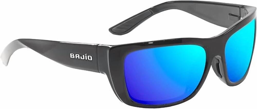 NEW BAJIO women's polarized sunglasses in annette black gloss/ blue mirror glass